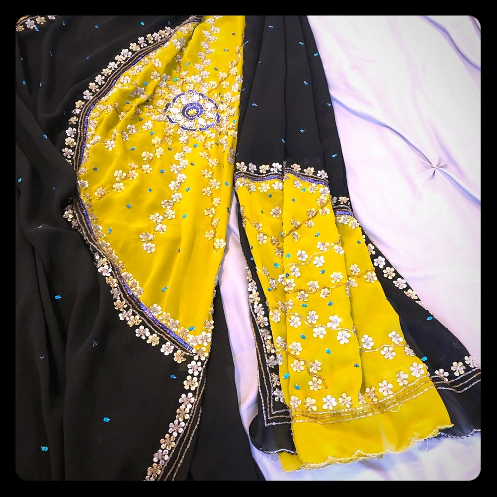Embroidered embellished Saree